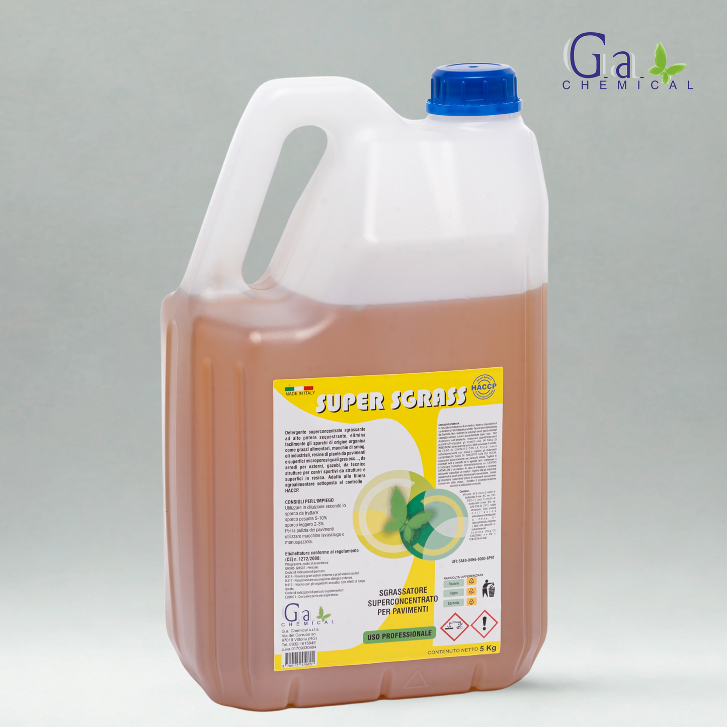 SUPER SGRASS - Sgrassatore superconcentrato per pavimenti e superfici - 5kg