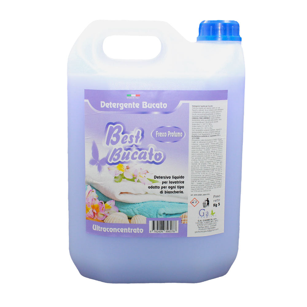 BEST BUCATO - Detersivo liquido per lavatrice concentrato super profumato - 5kg