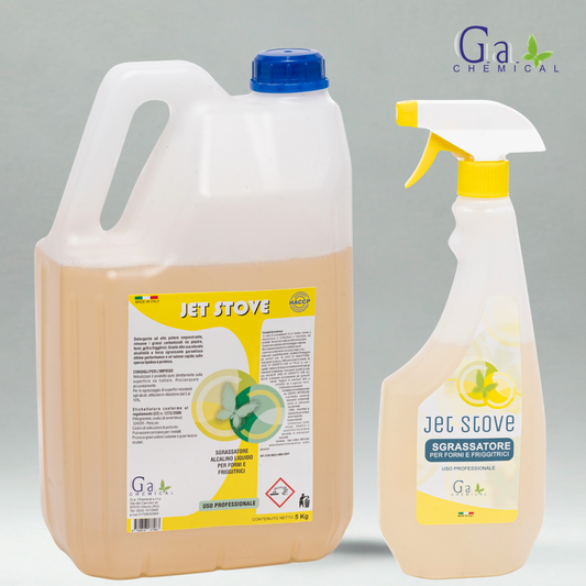 JET STOVE - Sgrassatore alcalino per forni e friggitrici - 750g o 5kg