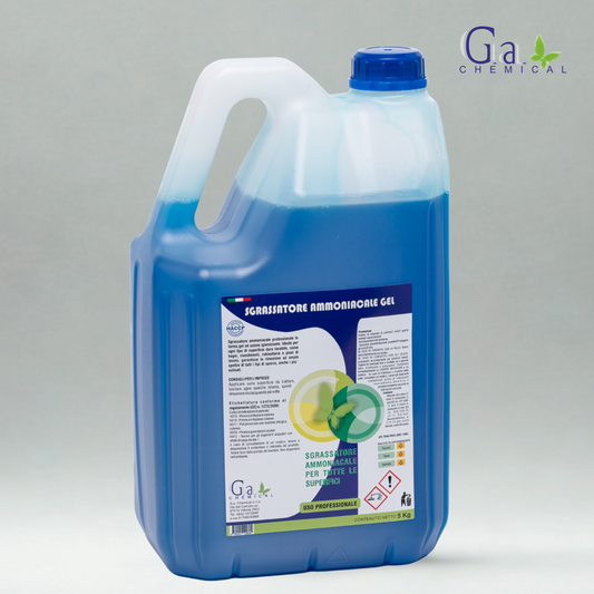SGRASSATORE AMMONIACALE GEL - Detergente igienizzante per tutte le superfici - 5kg