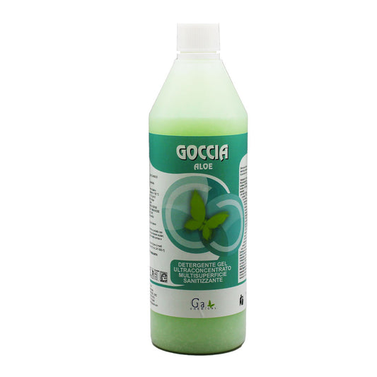 Goccia Aloe Detergente ultraconcentrato in gel destinato al lavaggio di tutti i tipi di pavimenti e superfici lavabili. 1kg