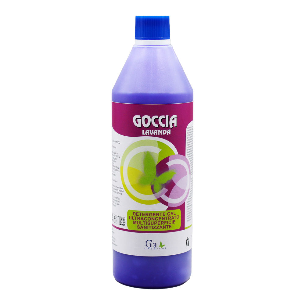 Goccia Lavanda Detergente ultraconcentrato in gel destinato al lavaggio di tutti i tipi di pavimenti e superfici lavabili. 1kg