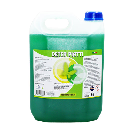 Deter Piatti - 5 kili - Detergente per lavaggio manuale stoviglie da 5 kili.