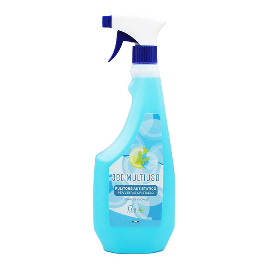 Jet Multiuso:  - Detergente multiuso a base alcolica ad azione antistatica. 750gr